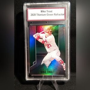 2020 Panini Chronicles #1 Mike Trout Titanium Green